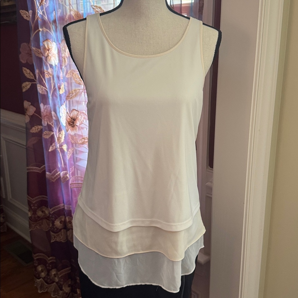 Ann Taylor Tank Layered Top, Size S